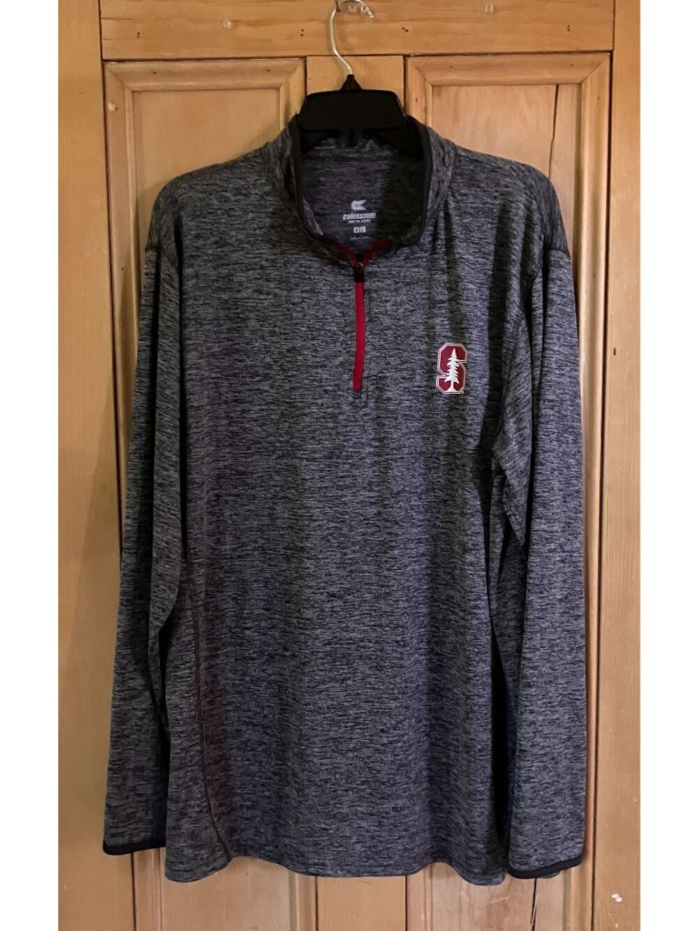 Colosseum Mens Vintage Y2K Stanford 1/4 Zip Pullover Shirt Size XL Gray SP EXC